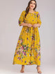 Plus Floral Print Maxi Dress