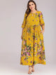 Plus Floral Print Maxi Dress