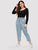Plus Ruffle Waist Crop Jeans
