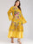 Plus Floral Print Flounce Sleeve Maxi Dress