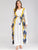 Plus Contrast Striped Print Belted Maxi Dress