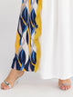 Plus Contrast Striped Print Belted Maxi Dress