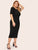 Plus Side Button Rib-knit Bodycon Dress