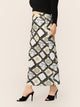 Plus Elastic Waist Scarf Print Skirt