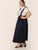 SHEIN Plus Paperbag Waist Frill Strap Flare Skirt