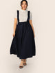 SHEIN Plus Paperbag Waist Frill Strap Flare Skirt