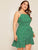 Plus Daisy Print Flounce Trim Tulip Hem Cami Dress