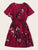 Plus Surplice Front Floral Print Dress