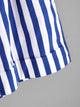 Plus Roll Trim Striped Self Tie Shorts