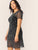 Plus Lettuce Edge Trim Star Mesh Dress Without Belt & Cami