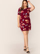   Round Neck Floral Print Dress