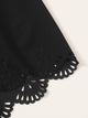  Plus Scalloped Laser Cut Top & Shorts Set