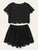 Plus Scalloped Laser Cut Top & Shorts Set