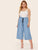 Plus Wide Leg Drawstring Waist Jeans