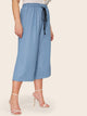 Plus Wide Leg Drawstring Waist Jeans