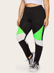 Plus Color-block Skinny Leggings