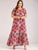 Plus Ditsy Floral Print Ruffle Hem Maxi Dress