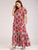 Plus Ditsy Floral Print Ruffle Hem Maxi Dress