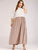 Plus Striped Button Half Placket Maxi Dress