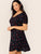  Plus Cherry Print Backless Dress