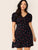  Plus Cherry Print Backless Dress
