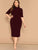  Plus Mock-neck Solid Pencil Dress