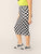 SHEIN Plus Checked Print Pencil Skirt