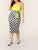 SHEIN Plus Checked Print Pencil Skirt