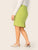 SHEIN Plus Neon Lime Split Back Skirt