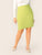 SHEIN Plus Neon Lime Split Back Skirt