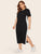 Plus Contrast Side Slit Hem T-shirt Dress