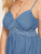 Plus Contrast Lace Ruffle Hem Denim Cami Dress