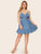 Plus Contrast Lace Ruffle Hem Denim Cami Dress
