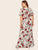 Plus Floral Print Split Side Maxi Dress