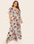 Plus Floral Print Split Side Maxi Dress