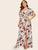 Plus Floral Print Split Side Maxi Dress