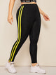 Plus Contrast Taped Side Skinny Leggings