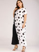 Plus Polka Dot Print Pocket Detail Maxi Dress