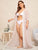 Plus Lace Trim Robe Without Lingerie Set