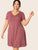  Plus Pocket Front Heather Knit Swing Dress