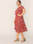 Plus Allover Print Top and Elastic Waist Skirt Set
