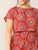 Plus Allover Print Top and Elastic Waist Skirt Set