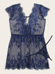 Plus Floral Lace Dress With Thong