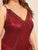 Plus Contrast Lace Split Satin Night Dress