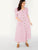 Plus Square Neck Button Front Puff Sleeve Maxi Dress