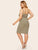 Plus Rib-knit Colorblock Striped Slip Dress