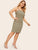 Plus Rib-knit Colorblock Striped Slip Dress