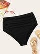 Plus Ruched High Waist Swimming Panty