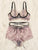 Plus Eyelash Lace Sheer Underwire Lingerie Set