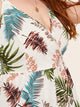 Plus Leaf Print Knot Cami Dress